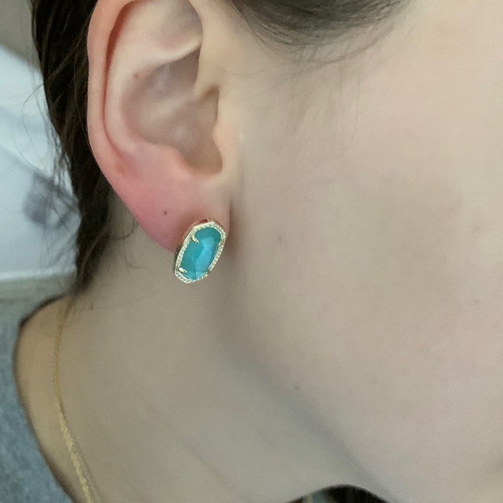 Aquamarine Kendra Scott Earrings - Picture 5 of 5